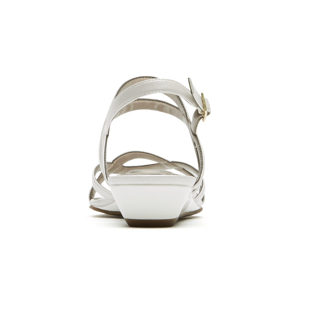 Rockport Sandals For Womens White - Total Motion Zandra Slingback - IO3082147